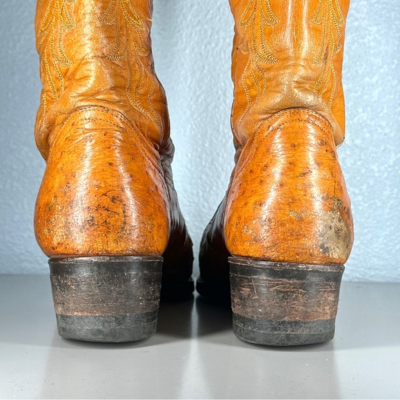 Cuadra Boots Brown Exotic Ostrich Leg Men’s Size 9.5 Mexico Handmade Leather - Picture 11 of 16